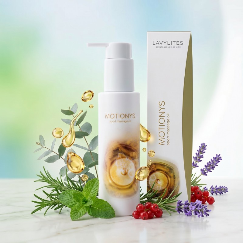 MOTIONYS - Sportovní masážní olej s mátou peprnou a eukalyptem - 100 ml