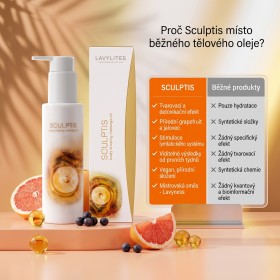 SCULPTIS - Masážní olej pro tvarování postavy s extraktem z acmelly a grapefruitovým olejem - 100 ml
