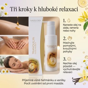 TRANQUILYA — Relaxační masážní olej s levandulí a mandarinkou - 100 ml