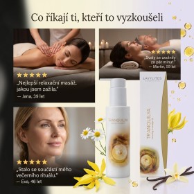 TRANQUILYA — Relaxační masážní olej s levandulí a mandarinkou - 100 ml