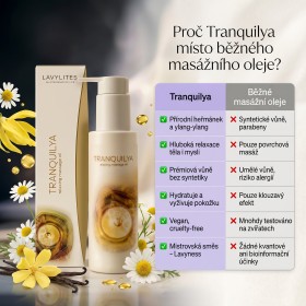 TRANQUILYA — Relaxační masážní olej s levandulí a mandarinkou - 100 ml