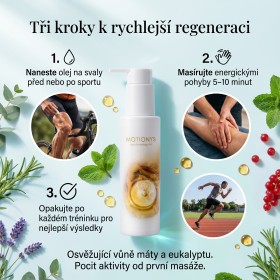 MOTIONYS - Sportovní masážní olej s mátou peprnou a eukalyptem - 100 ml