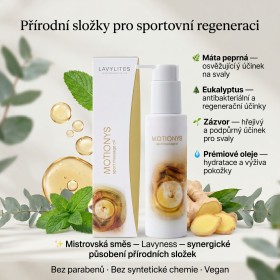 MOTIONYS - Sportovní masážní olej s mátou peprnou a eukalyptem - 100 ml