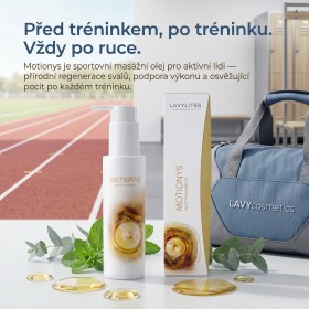 MOTIONYS - Sportovní masážní olej s mátou peprnou a eukalyptem - 100 ml