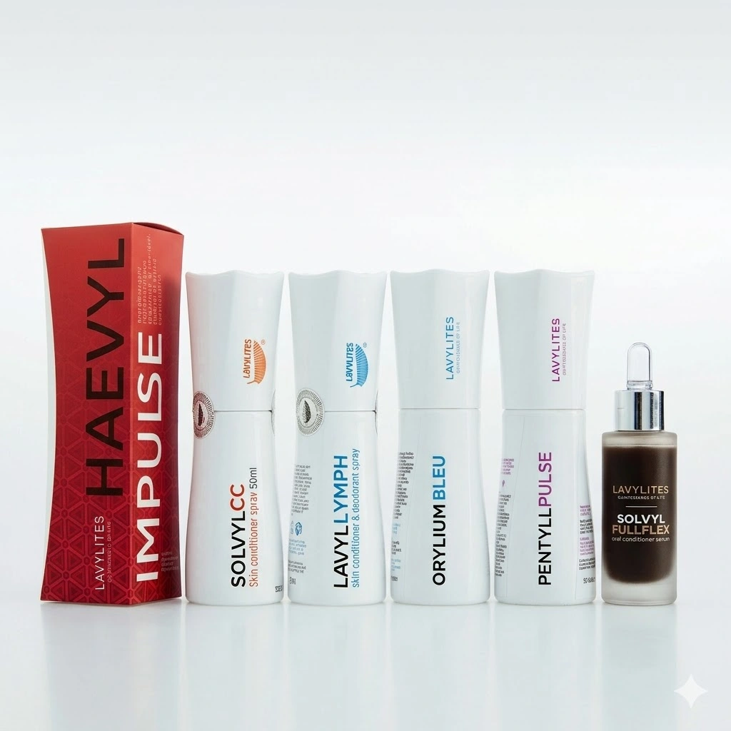 Kolekce produktů LAVYcosmetics pro podporu srdce, cév, lymfatického systému, detoxikace a celkové vitality