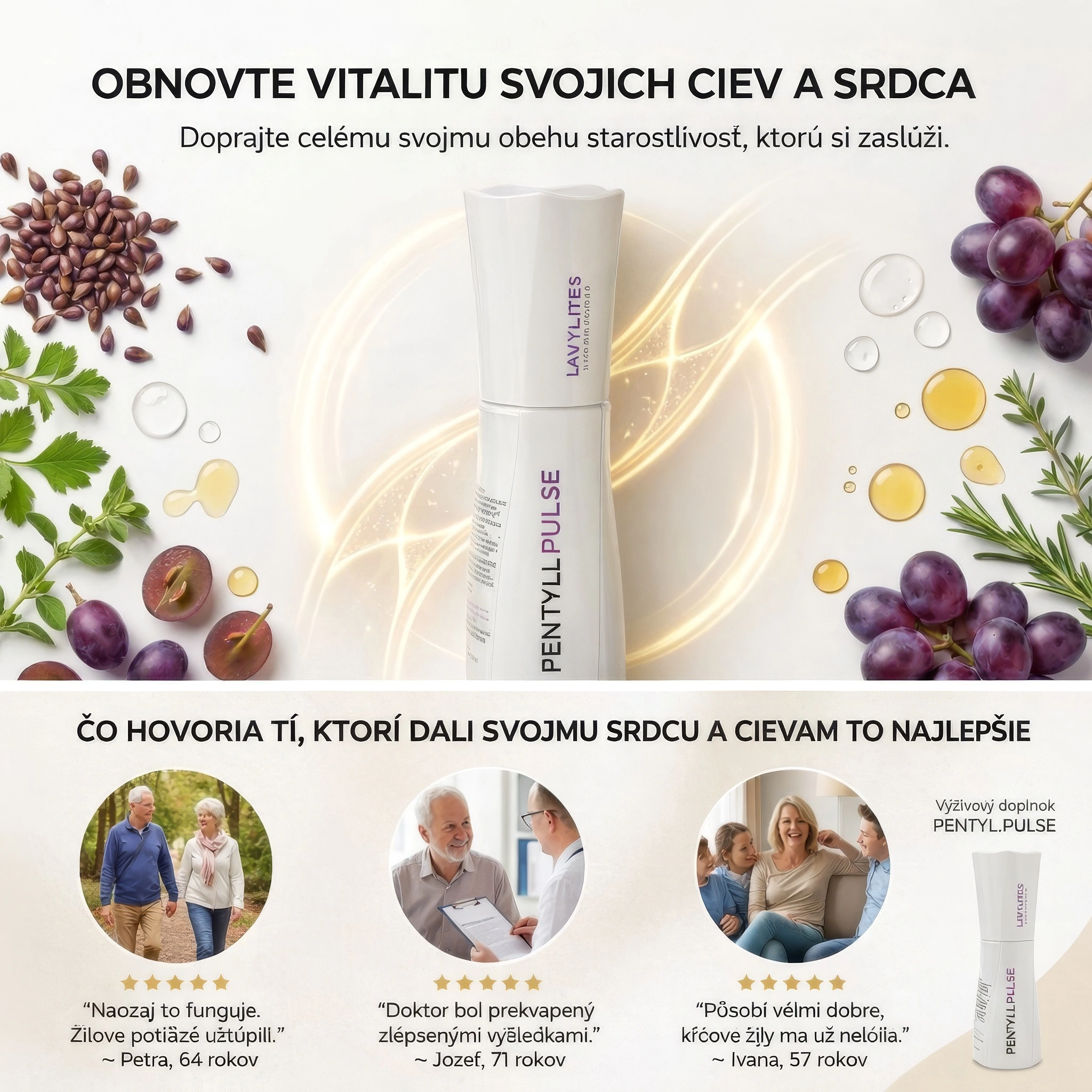 Pentyll Pulse 90 tabliet – prírodný doplnok stravy od LAVYcosmetics na podporu srdca, ciev a kardiovaskulárneho systému