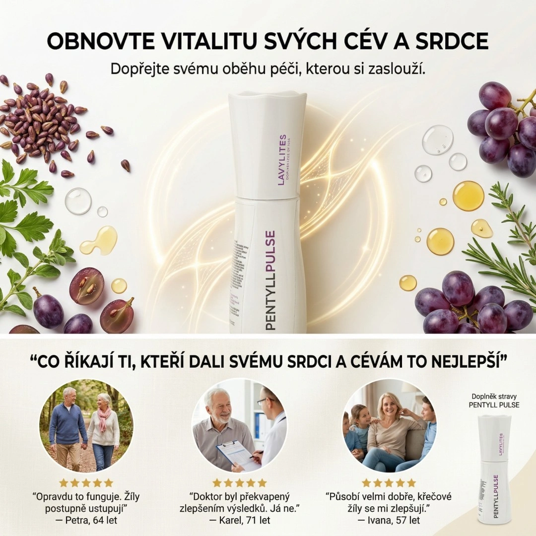 Pentyll Pulse 90 tablet – přírodní doplněk stravy od LAVYcosmetics pro podporu srdce, cév a kardiovaskulárního systému