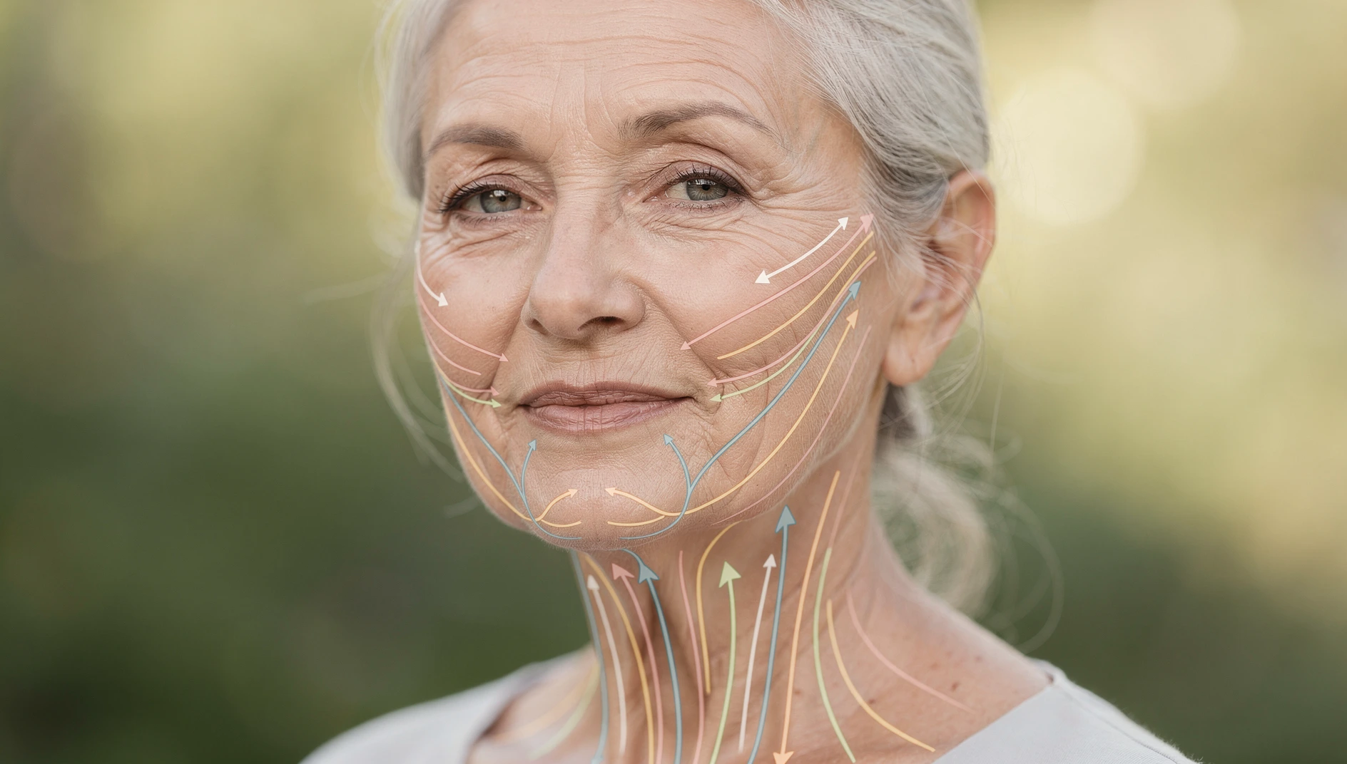 Lymfatické dráhy a uzliny na obličeji. 