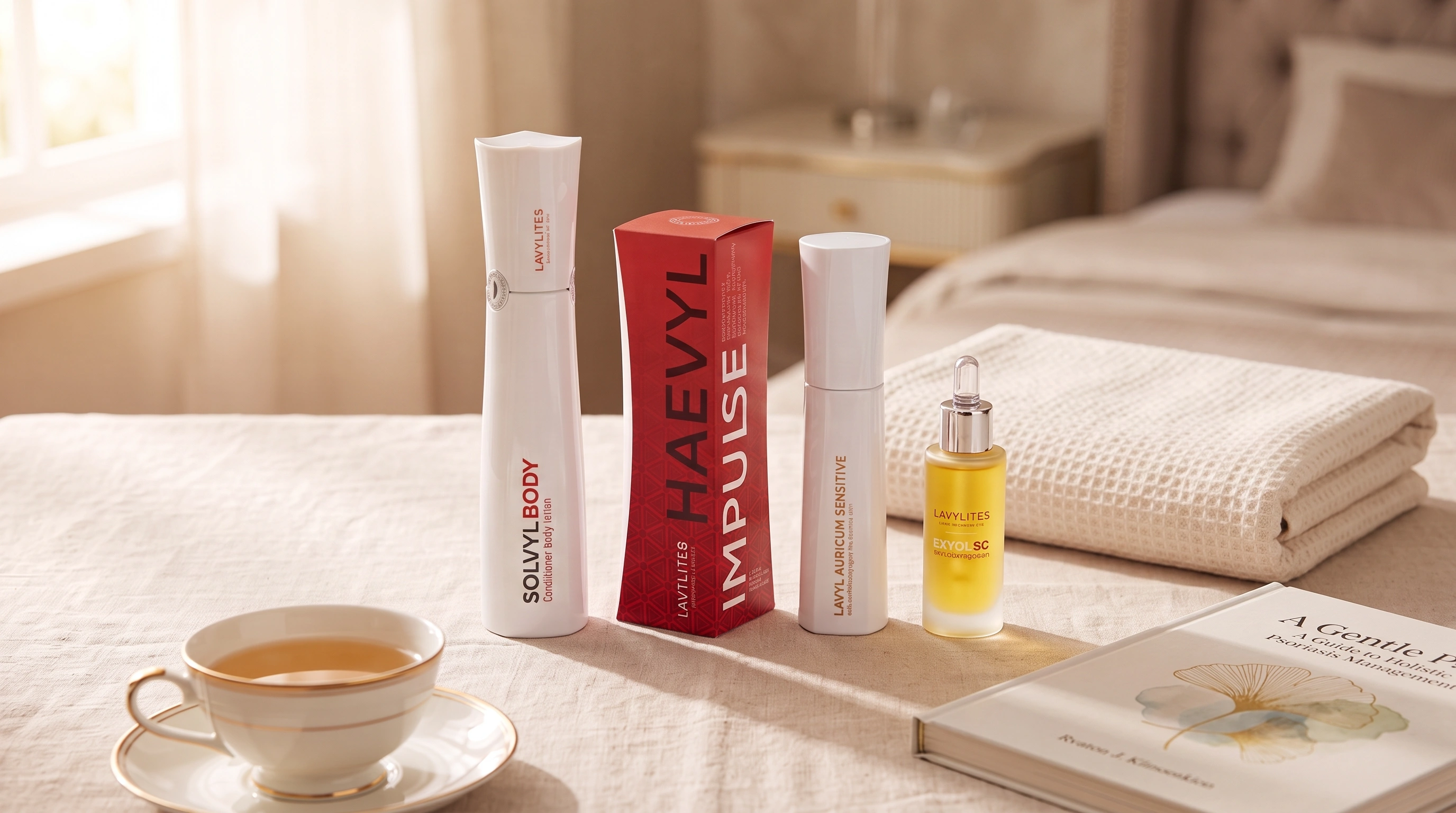 Balíček Vnitřek + vnějšek – produkty Haevyl Impulse, Lavyl Auricum Sensitive, Solvyl Body a Exyol SC.
