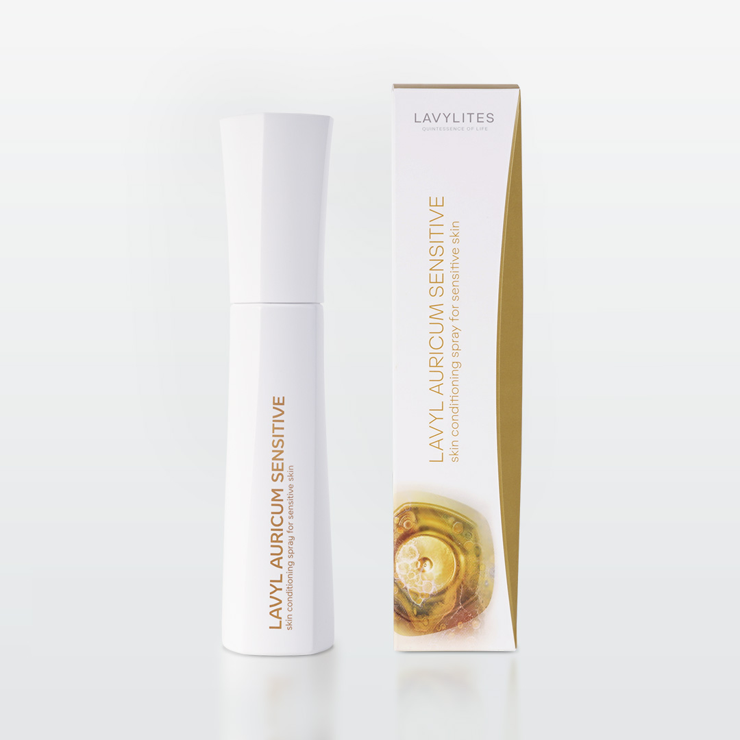 Lahvička Lavyl Auricum Sensitive 50 ml – přírodní sprej bez alkoholu pro reflexní masáž